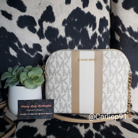 Michael Kors Handbags - Authentic Michael Kors Cindy Dome Stripe Crossbody